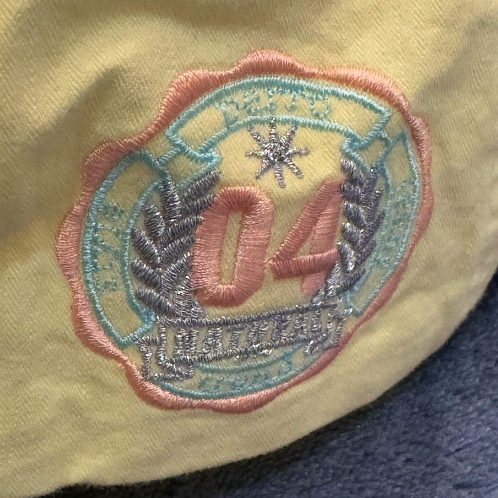 Superhero Light Yellow and Sparkly Seafoam Green Logo Women Cap - Picture 4 of 9